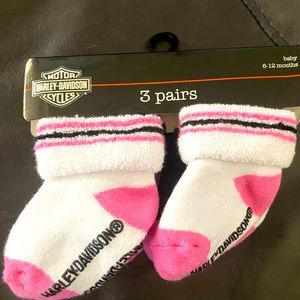 Harley Davidson baby girl socks